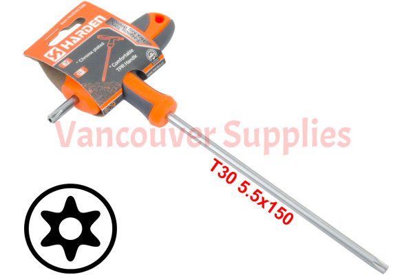 T30 T-Handle Torx Security Pin 6 Point Star Key CRV Screwdriver Wrench