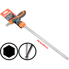 8mm T-Handle Hexagon Torque 6Point Hex Key CRV TPR Screwdriver Wrench