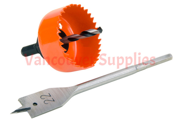 Wood Door Lock Hole Saw Installation Set Metal Holesaw Drill Bit Arbor