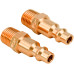 Brass Air Tool Fittings 1/4 NPT Male to Male type Plug 727 Connector