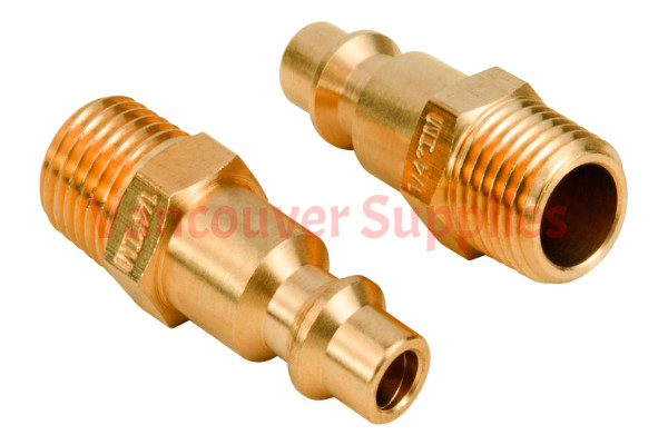 Brass Air Tool Fittings 1/4 NPT Male to Male type Plug 727 Connector
