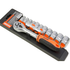 13pcs 3/8 Drive Hand Ratchet Wrench Extension 8-19mm Metric Socket Set