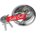 70mm Stainless Steel Armor Brass Cylinder Disc Padlock Round Lock 2Key