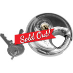 70mm Stainless Steel Armor Brass Cylinder Disc Padlock Round Lock 2Key